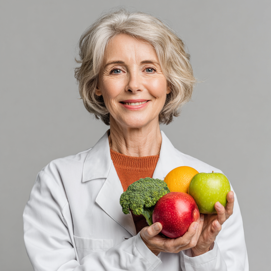 Консультант EcoEat допомагає літній жінці з планом харчування